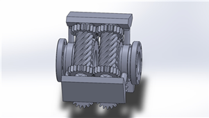 Solidworks机械设备外壳开放式托森差速器三维模型