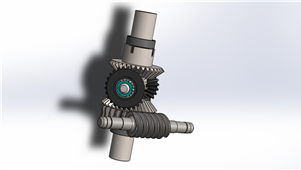 Solidworks设计差动齿轮减速器爆炸图3D模型