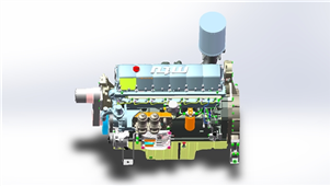 solidworks机械设备柴油发动机三维模型
