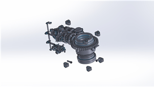 Solidworks机械设备手动挡汽车减速箱三维模型