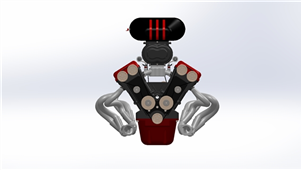 发动机3D模型图纸 汽车引擎solidworks设计