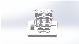 立式双缸蒸汽机3D模型solidworks设计