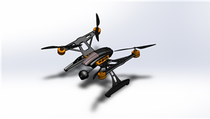 Solidworks设计小巧航拍无人机造型3D模型