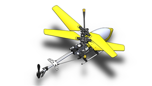 Solidworks机械设备直升机三维模型