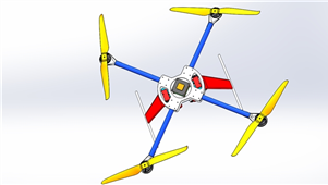 Solidworks机械设备四轴飞行器三维模型