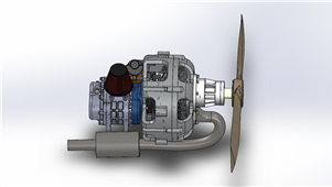 Solidworks航空转子引擎器三维模型