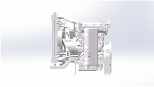 solidworks机械设备 柴油发动机 模型三维设计