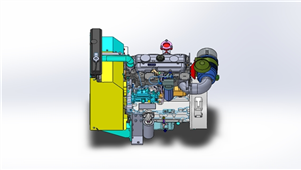 帕金斯柴油发动机3D模型图纸 SolidWorks设计