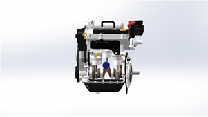 solidworks机械设备 奇瑞3缸发动机 3D模型