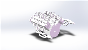 solidworks机械设备驱动控制发动机3D模型