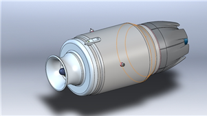 solidworks机械设备涡轮喷气引擎三维模型