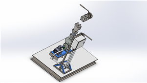 Solidworks机械设备抽油机滑橇泵3D模型