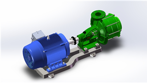 Solidworks机械设备电机多级离心泵三维模型