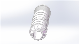 Solidworks机械设备涡轮喷气发动机3D模型