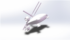Solidworks机械设备推风扇高速直升机三维模型