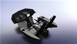 Solidworks机械设备水上飞机驾驶舱三维模型