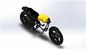 Solidworks机械设备新型摩托车三维模型