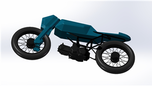 Solidworks机械新型摩托车3D模型