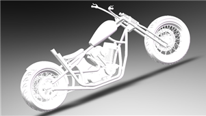 Solidworks机械设备摩托车三维模型STEP