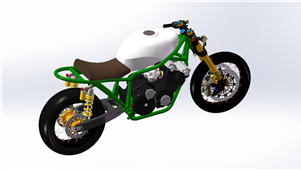 Solidworks机械设备摩托车三维模型2