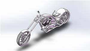 Solidworks机械设备摩托车三维模型3