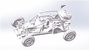 Solidworks机械设备后四轮赛车三维模型