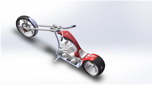Solidworks机械设备摩托车赛车三维模型1