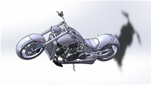 Solidworks机械设备摩托车赛车三维模型2