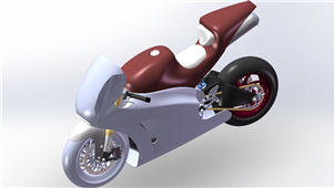 Solidworks机械三维摩托车三维模型