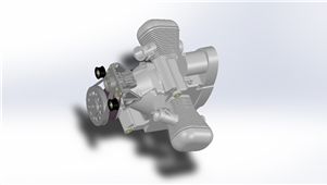 Solidworks机械设备摩托车发动机三维模型