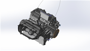 Solidworks机械设备摩托发动机三维模型