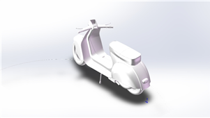 Solidworks机械模型充电摩托车三维模型