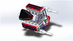 Solidworks机械设备雪弗兰发动机三维模型