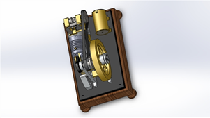 Solidworks机械设备冲程活塞发动机三维模型