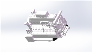 Solidworks机械设备柴油发动机三维模型