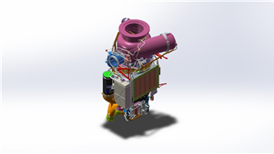 Solidworks机械设备燃气发动机3D模型
