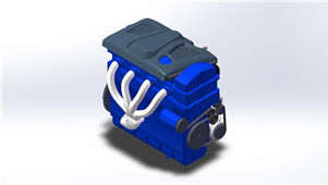 Solidworks机械设备简易发动机3D模型