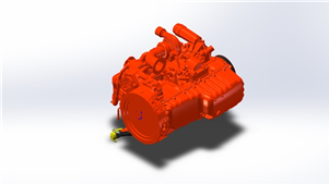 Solidworks机械设备C09柴油发动机三维模型