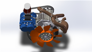 Solidworks设备模型双冲程转子发动机3D模型