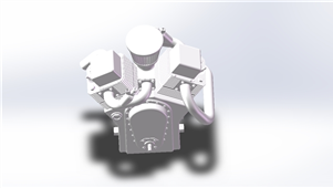 Solidworks机械设备V型双缸发动机机械模型1