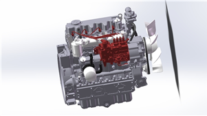 Solidworks机械设备柴油发动机三维模型2