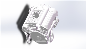 Solidworks机械设备福特427发动机三维模型