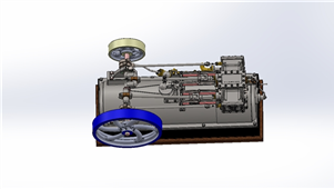 Solidworks机械设备加勒特复合固定式发动机三维模型