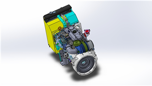 Solidworks机械设备帕金斯柴油发动机三维建模