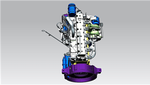 UG-NX机械六缸柴油发动机三维模型