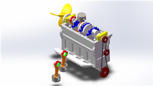 Solidworks机械设备四冲程柴油机简易演示3D建模