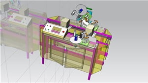 UG-NX机械设备包装盒贴标机3D建模
