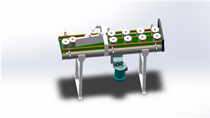Solidworks机械设备卷筒分配皮带线三维模型