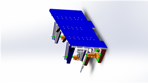 Solidworks机械设备制动主缸测量夹具3D模型