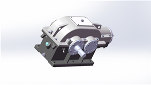 Solidworks机械设备锥齿二级减速器3D建模